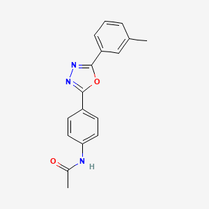 molecular formula C17H15N3O2 B5757471 N-{4-[5-(3-methylphenyl)-1,3,4-oxadiazol-2-yl]phenyl}acetamide 