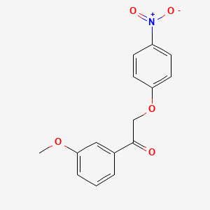 molecular formula C15H13NO5 B5757482 1-(3-methoxyphenyl)-2-(4-nitrophenoxy)ethanone 