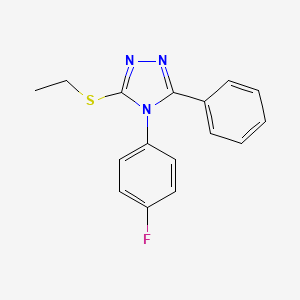 molecular formula C16H14FN3S B5757501 3-(ethylthio)-4-(4-fluorophenyl)-5-phenyl-4H-1,2,4-triazole 