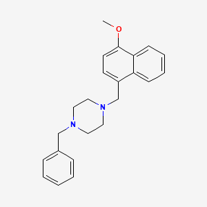 molecular formula C23H26N2O B5757503 1-benzyl-4-[(4-methoxy-1-naphthyl)methyl]piperazine 
