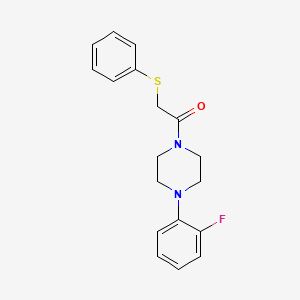 molecular formula C18H19FN2OS B5757504 1-(2-fluorophenyl)-4-[(phenylthio)acetyl]piperazine 