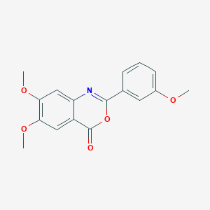 molecular formula C17H15NO5 B5757508 6,7-dimethoxy-2-(3-methoxyphenyl)-4H-3,1-benzoxazin-4-one 