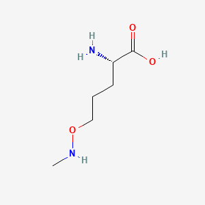 molecular formula C6H14N2O3 B575754 5-[(Methylamino)oxy]-L-norvaline CAS No. 183994-92-5