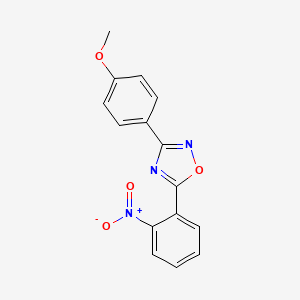 molecular formula C15H11N3O4 B5757547 3-(4-methoxyphenyl)-5-(2-nitrophenyl)-1,2,4-oxadiazole 