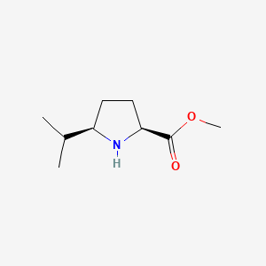 molecular formula C9H17NO2 B575755 (2S,5R)-Methyl 5-isopropylpyrrolidine-2-carboxylate CAS No. 169061-37-4