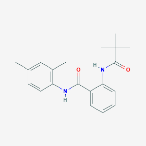 molecular formula C20H24N2O2 B5757557 N-(2,4-dimethylphenyl)-2-[(2,2-dimethylpropanoyl)amino]benzamide 