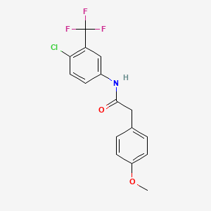 N-[4-chloro-3-(trifluoromethyl)phenyl]-2-(4-methoxyphenyl)acetamide