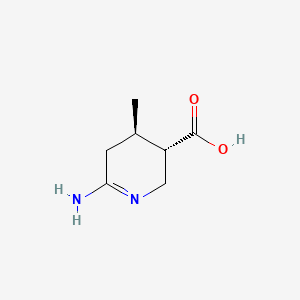 molecular formula C7H12N2O2 B575760 (3S,4R)-6-Amino-4-methyl-2,3,4,5-tetrahydropyridine-3-carboxylic acid CAS No. 179686-87-4