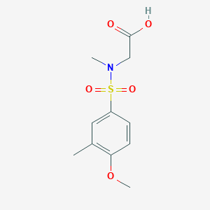 molecular formula C11H15NO5S B5757618 N-[(4-methoxy-3-methylphenyl)sulfonyl]-N-methylglycine 