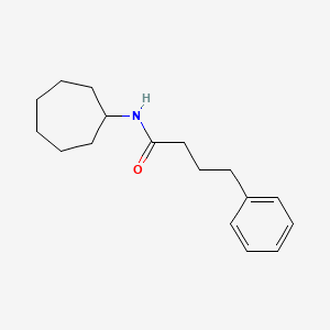 molecular formula C17H25NO B5757636 N-cycloheptyl-4-phenylbutanamide 