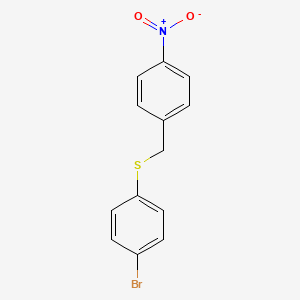 molecular formula C13H10BrNO2S B5757657 1-bromo-4-[(4-nitrobenzyl)thio]benzene 