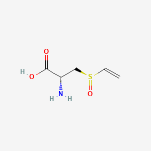 molecular formula C5H9NO3S B575766 L-Alanine, 3-[(S)-ethenylsulfinyl]-(9CI) CAS No. 189082-79-9