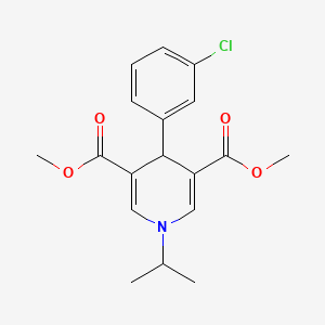 molecular formula C18H20ClNO4 B5757693 3,5-DIMETHYL 4-(3-CHLOROPHENYL)-1-(PROPAN-2-YL)-1,4-DIHYDROPYRIDINE-3,5-DICARBOXYLATE 