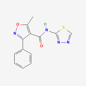 5-methyl-3-phenyl-N-1,3,4-thiadiazol-2-yl-4-isoxazolecarboxamide