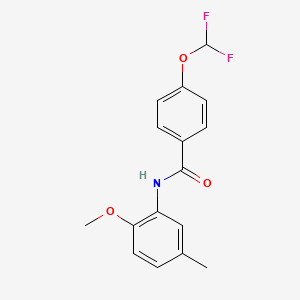 molecular formula C16H15F2NO3 B5757771 4-(difluoromethoxy)-N-(2-methoxy-5-methylphenyl)benzamide 