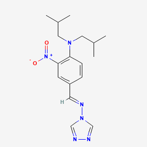 molecular formula C17H24N6O2 B5757782 N-[4-(diisobutylamino)-3-nitrobenzylidene]-4H-1,2,4-triazol-4-amine 