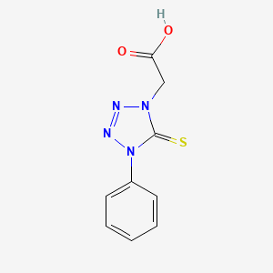 molecular formula C9H8N4O2S B5757788 (4-phenyl-5-thioxo-4,5-dihydro-1H-tetrazol-1-yl)acetic acid 