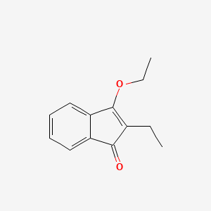 molecular formula C13H14O2 B575779 3-Ethoxy-2-ethyl-1H-inden-1-one CAS No. 189634-64-8