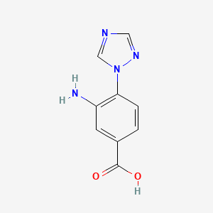 molecular formula C9H8N4O2 B575783 3-氨基-4-(1H-1,2,4-三唑-1-基)苯甲酸 CAS No. 167627-00-1