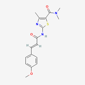 molecular formula C17H19N3O3S B5757839 2-{[3-(4-methoxyphenyl)acryloyl]amino}-N,N,4-trimethyl-1,3-thiazole-5-carboxamide 