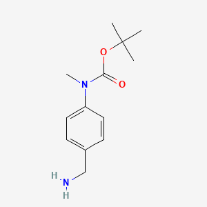molecular formula C13H20N2O2 B575785 tert-Butyl 4-(aminomethyl)phenyl(methyl)carbamate CAS No. 191871-91-7