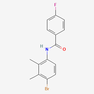 molecular formula C15H13BrFNO B5757873 N-(4-bromo-2,3-dimethylphenyl)-4-fluorobenzamide 