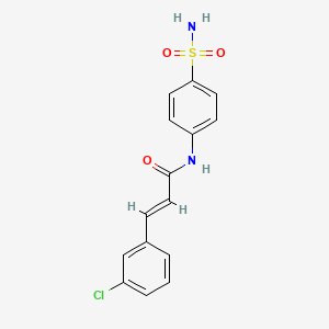 molecular formula C15H13ClN2O3S B5757877 N-[4-(aminosulfonyl)phenyl]-3-(3-chlorophenyl)acrylamide 