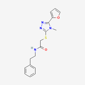 2-{[5-(2-furyl)-4-methyl-4H-1,2,4-triazol-3-yl]thio}-N-(2-phenylethyl)acetamide