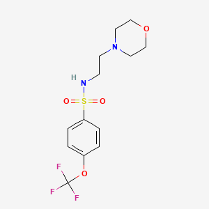 molecular formula C13H17F3N2O4S B5757902 N-[2-(4-morpholinyl)ethyl]-4-(trifluoromethoxy)benzenesulfonamide 
