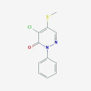 molecular formula C11H9ClN2OS B5757905 4-chloro-5-(methylthio)-2-phenyl-3(2H)-pyridazinone 