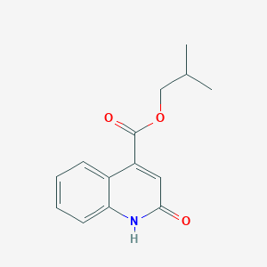 molecular formula C14H15NO3 B5757912 异丁基 2-氧代-1,2-二氢-4-喹啉甲酸酯 