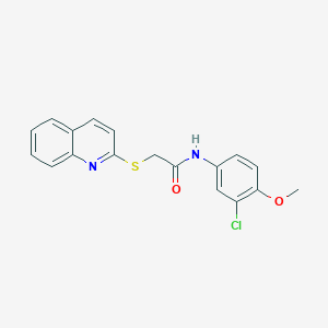 molecular formula C18H15ClN2O2S B5757920 N-(3-chloro-4-methoxyphenyl)-2-(2-quinolinylthio)acetamide 