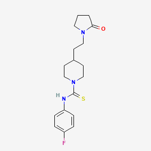 molecular formula C18H24FN3OS B5757927 N-(4-fluorophenyl)-4-[2-(2-oxo-1-pyrrolidinyl)ethyl]-1-piperidinecarbothioamide 