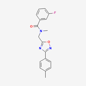 3-fluoro-N-methyl-N-{[3-(4-methylphenyl)-1,2,4-oxadiazol-5-yl]methyl}benzamide