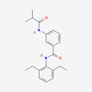 molecular formula C21H26N2O2 B5757932 N-(2,6-diethylphenyl)-3-(isobutyrylamino)benzamide 