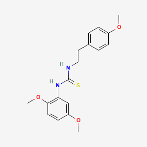 molecular formula C18H22N2O3S B5757939 N-(2,5-dimethoxyphenyl)-N'-[2-(4-methoxyphenyl)ethyl]thiourea 