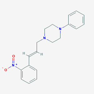molecular formula C19H21N3O2 B5757951 1-[3-(2-nitrophenyl)-2-propen-1-yl]-4-phenylpiperazine 