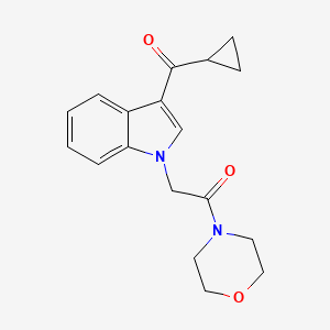 molecular formula C18H20N2O3 B5757990 cyclopropyl{1-[2-(4-morpholinyl)-2-oxoethyl]-1H-indol-3-yl}methanone 