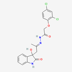 molecular formula C19H17Cl2N3O4 B5758005 2-(2,4-dichlorophenoxy)-N'-[2-(3-hydroxy-2-oxo-2,3-dihydro-1H-indol-3-yl)-1-methylethylidene]acetohydrazide 