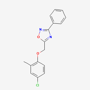 molecular formula C16H13ClN2O2 B5758010 5-[(4-chloro-2-methylphenoxy)methyl]-3-phenyl-1,2,4-oxadiazole 