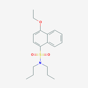 molecular formula C18H25NO3S B5758022 4-ethoxy-N,N-dipropyl-1-naphthalenesulfonamide 