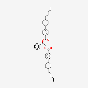 molecular formula C44H58O4 B575803 (S)-1-Phenylethane-1,2-diyl bis(4-(trans-4-pentylcyclohexyl)benzoate) CAS No. 165660-09-3
