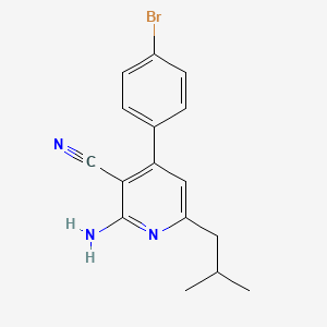 molecular formula C16H16BrN3 B5758037 2-amino-4-(4-bromophenyl)-6-isobutylnicotinonitrile 