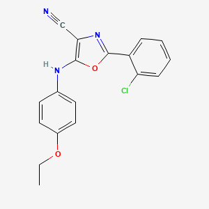 molecular formula C18H14ClN3O2 B5758048 2-(2-chlorophenyl)-5-[(4-ethoxyphenyl)amino]-1,3-oxazole-4-carbonitrile 