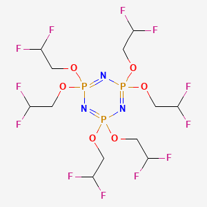 molecular formula C12H18F12N3O6P3 B575807 ヘキサキス(2,2-ジフルオロエトキシ)ホスファゼン CAS No. 186817-57-2