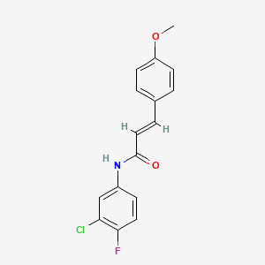 molecular formula C16H13ClFNO2 B5758081 N-(3-chloro-4-fluorophenyl)-3-(4-methoxyphenyl)acrylamide 