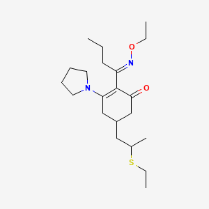 molecular formula C21H36N2O2S B5758096 2-(N-ethoxybutanimidoyl)-5-[2-(ethylthio)propyl]-3-(1-pyrrolidinyl)-2-cyclohexen-1-one 