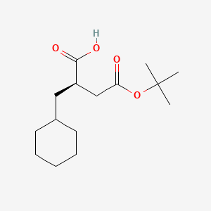 molecular formula C15H26O4 B575810 (R)-4-(tert-Butoxy)-2-(cyclohexylmethyl)-4-oxobutanoic acid CAS No. 168681-96-7