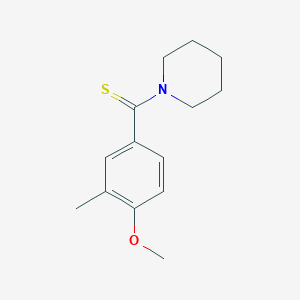 molecular formula C14H19NOS B5758109 1-[(4-methoxy-3-methylphenyl)carbonothioyl]piperidine 