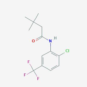 molecular formula C13H15ClF3NO B5758111 N-[2-chloro-5-(trifluoromethyl)phenyl]-3,3-dimethylbutanamide CAS No. 6177-70-4